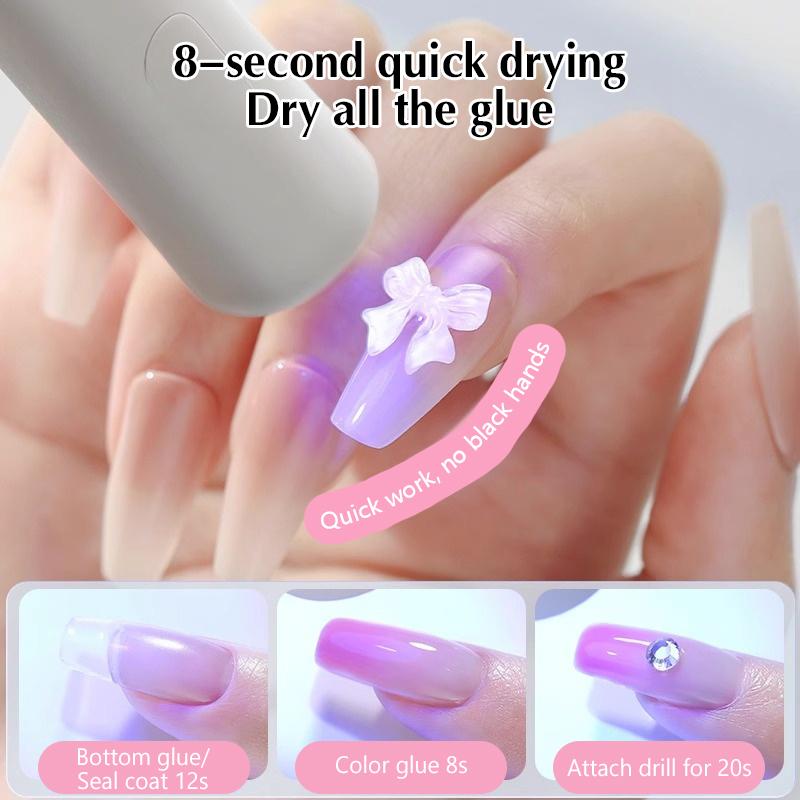 Портативная ручная мини-лампа для ногтей для гель-лака, быстросохнущая ручка-фонарик, USB-сушилка для ногтей, УФ-светодиодная лампа для ногтей