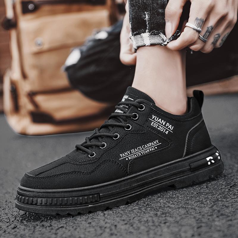 Men's Shoes Spring New Sports and Leisure Board Shoes Fashion Versatile British Style Tooling Handsome Martin Labor Insurance Tide Shoes