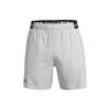 Embroidered Logo Print Straight Leg Shorts With Elastic Waist Men Shorts Light-Grey 1373718-014