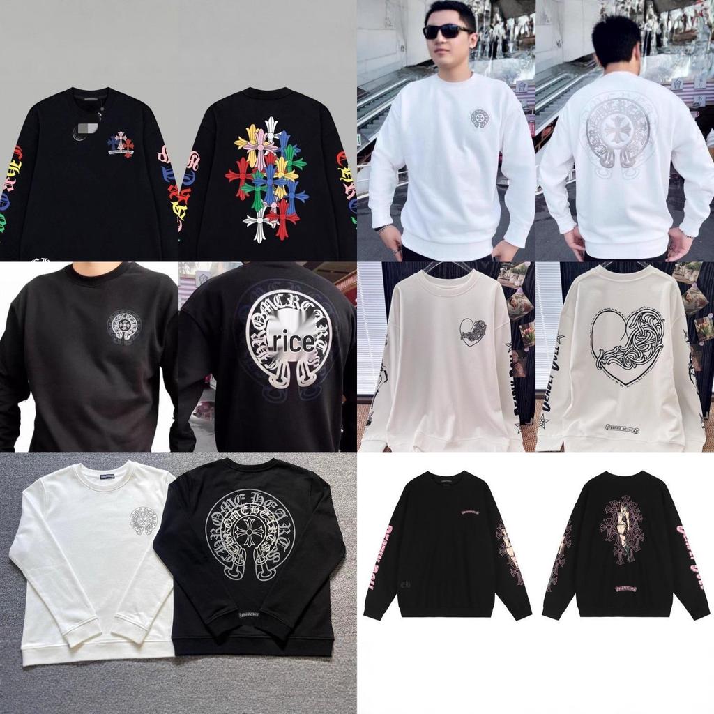 Новая коллекция худи Chrome Hearts с крестом, простые, классические, унисекс, с круглым вырезом