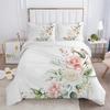 3 Pcs Single Side Printed Duvet Cover Set Queen King Size Animal Plant Flower Leaf Bedding Set Comfortable Soft Skin-Friendly