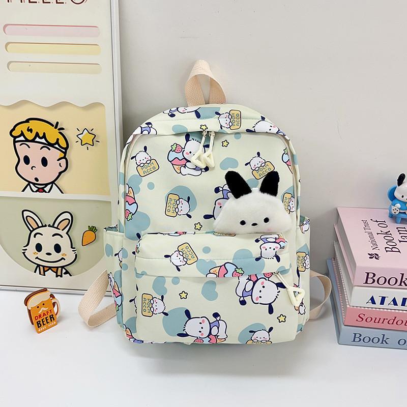 Adorable Cartoon Nylon Children's Backpack With Breathable Lightweight Design For School