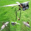 Owl Garden Decoration Outdoor  Iron Wing Flapping Owl Wind Spinner Life-Like Weather Resistant Eagle Garden Stake Outdoor Decor