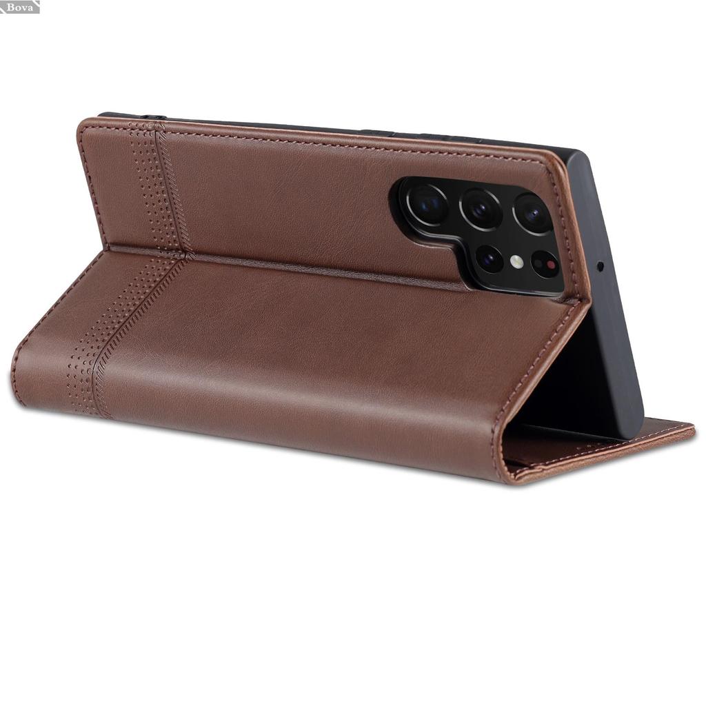 Роскошный магнитный адсорбционный кожаный чехол для Samsung Galaxy S22+ S23 + Ultra S 22 Flip Cover Защитный чехол Fundas Coque