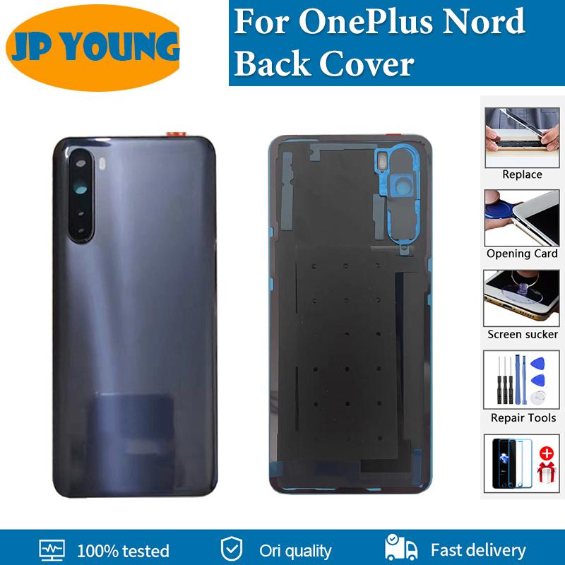 AAA+ quality Battery Cover For Oneplus Nord AC2001, AC2003 Back Glass Rear Housing Case With Camera Lens Replacement Parts