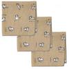 KOMESICHI COLLECTION Gauze Set of Cat Roasted Tea Made In Iroha Mameo Series Handkerchiefs, 3, Design, Design, Japan, 100% Cotton, 35x35cm,