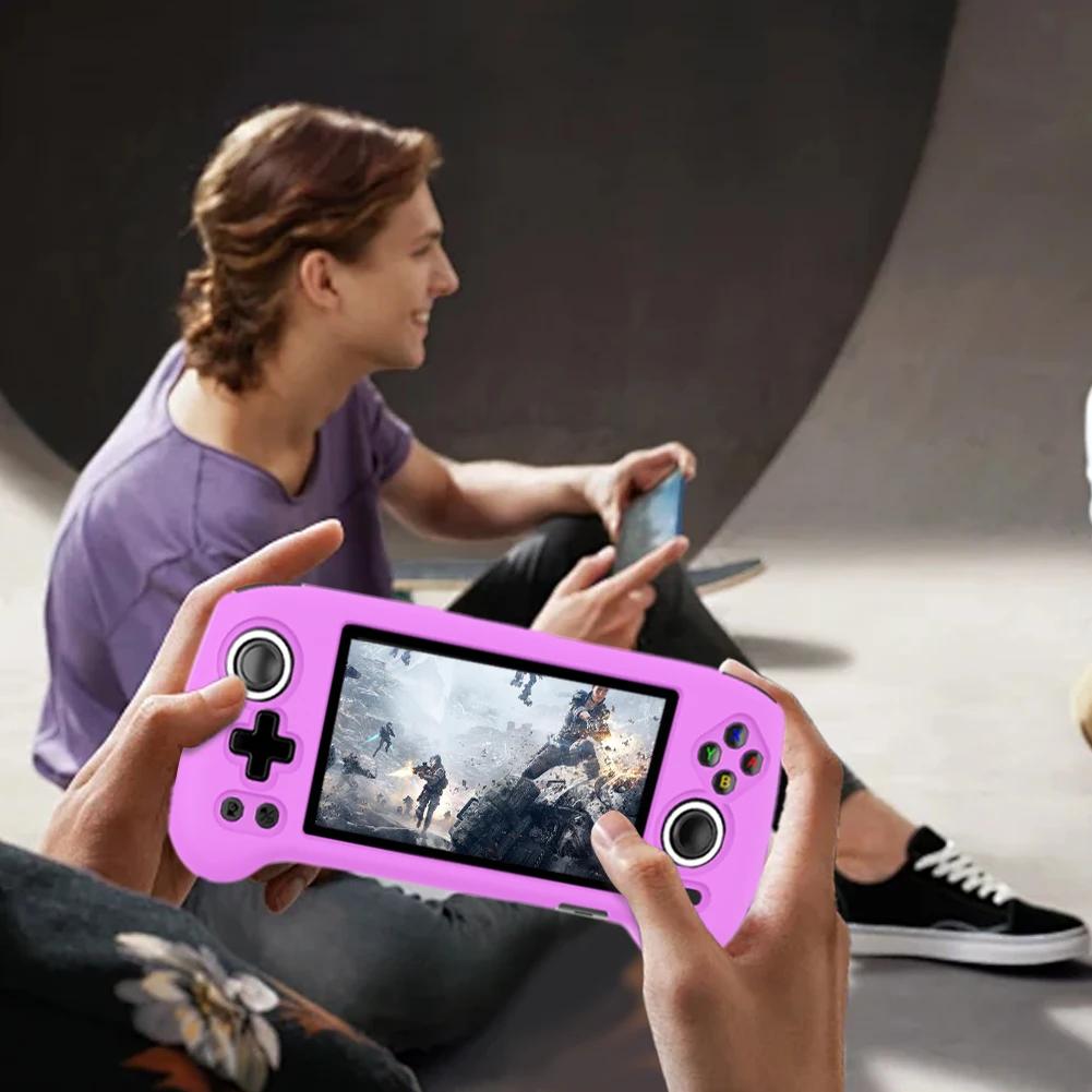 Silicone Protective Case Shockproof Protective Skin Anti-slip Soft Cover for Anbernic RG556 Retro Handheld Game Console