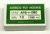 AXISCO Fly Hooks AFB Fishing Hooks (100-Pack) 080-#10