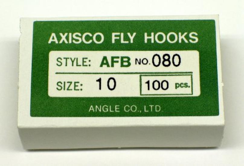 AXISCO Fly Hooks AFB Fishing Hooks (100-Pack) 080-#10