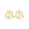 Trendy Alloy Christmas Earrings With Santa And Reindeer Holiday Festive Style