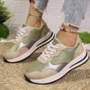 Women's Sneakers Mix Color Platform Sports Shoes Women Comfortable Lace-Up Causla Shoes Woman Fashion Non Slip Tennis Shoes
