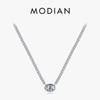 925 Sterling Silver Simple Fashion Necklace Pendant for Women Luxury Clear CZ Female Wedding Fine Jewelry Gifts