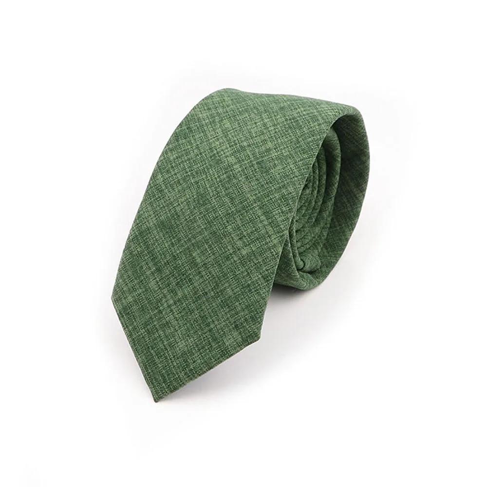 Solid Handmade Tie Color Cotton Ties Men Necktie Narrow Pink Sage Green Casual Tie Wedding