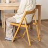 Fuji Boeki Folding Chair with Seat Cushion, Natural Wood, Lightweight, Fully Assembled, 43cm Wide X 53cm Deep X 70cm High, Natural Milan, 10881