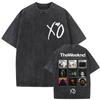 The Weeknd XO Tour 2025 Винтажная стираная футболка Мужская Женская Поп-музыка Футболки с коротким рукавом Рэп Хип-хоп Готическая одежда Футболки