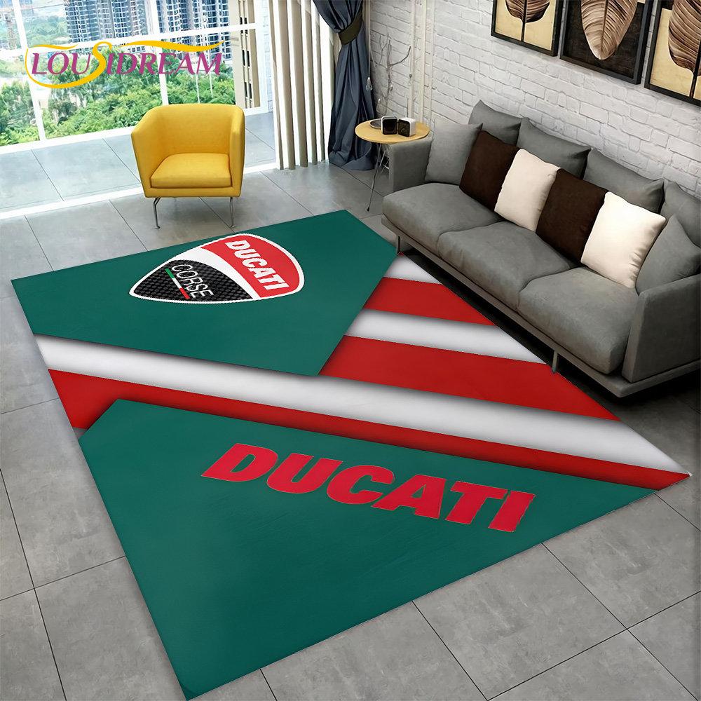 3D D-Ducati Pattern Area Rug Large,Carpet Rug for Living Room Bedroom Sofa Doormat Kitchen Decor,Kid Game Non-slip Floor Pad Mat