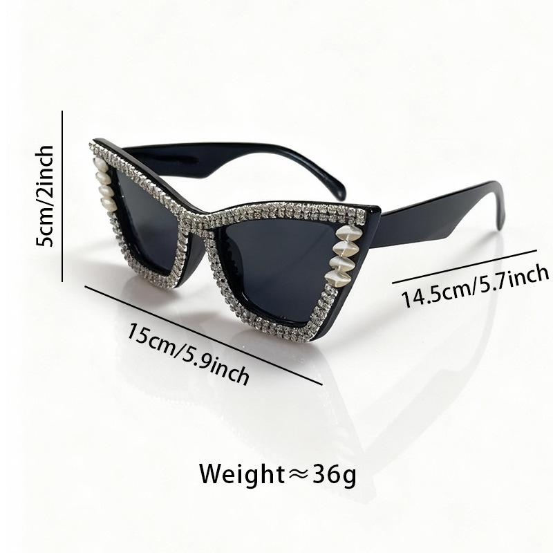 Diamond-Encrusted Large-Frame Sunglasses For Men And Women Fashion Sunglasses