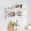 VidaXL Wall Shelves 2 Pcs 75x23.5x3 Cm Silver Stainless Steel, Floating Shelf, Wall Display Shelf, Panel 30283