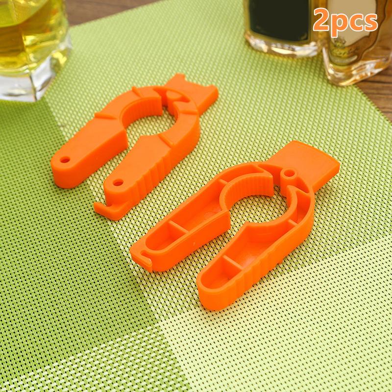 2 шт. Многофункциональная открывалка для бутылок Пластиковая открывалка для банок Захват для бутылок с водой Сниматель крышек для банок Открывашка с кольцом Суп для слабой руки Пожилой