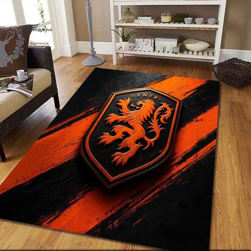 KNVB Flannel Pattern Square Carpet,Area Rug,Carpet Rug for Living Room Bedroom Sofa Playroom Decor,Non-slip Floor Mat