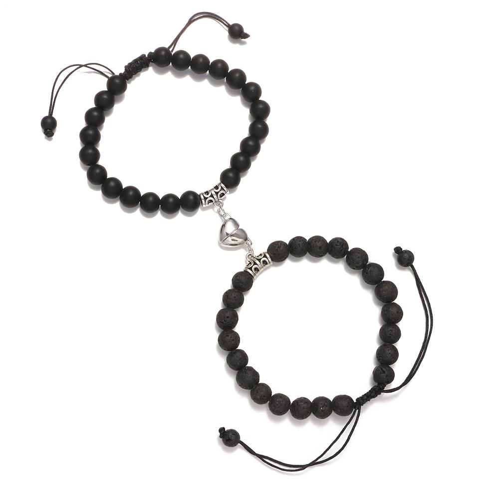 Мода 2 шт./компл. натуральный камень бусины браслет для йоги для влюбленных расстояние магнит пара браслеты ювелирные изделия дружбы