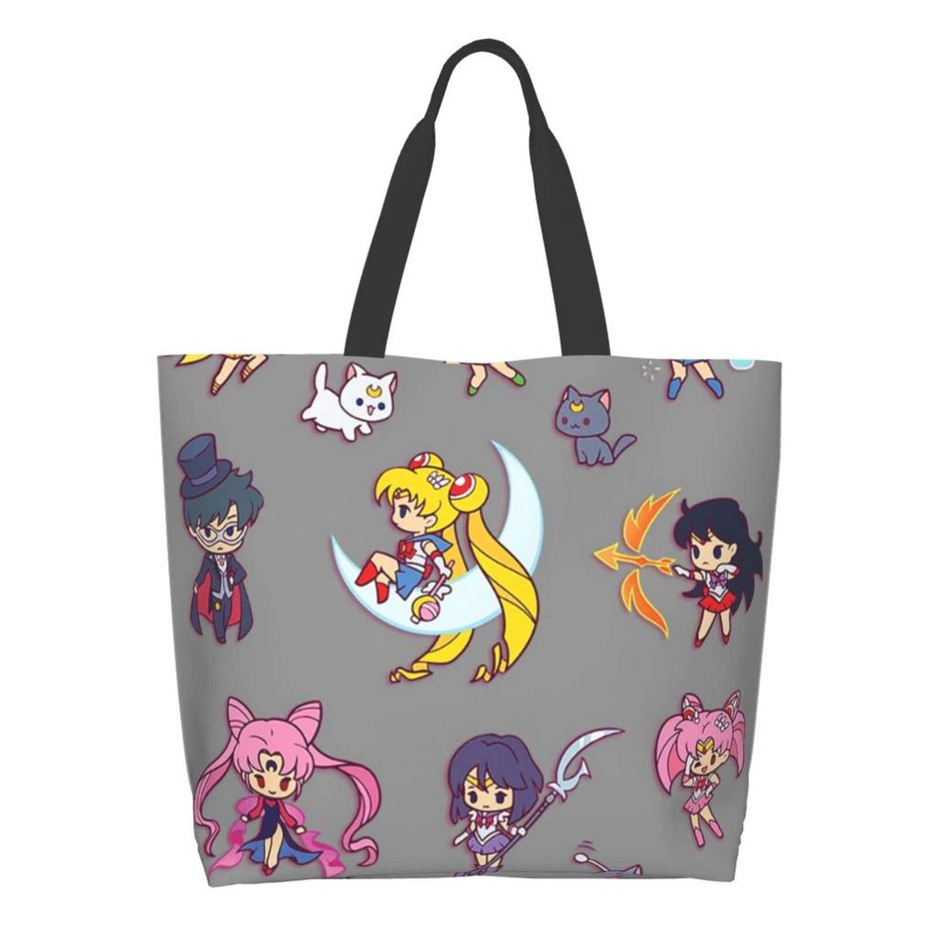 Sailor Moon Body Diaper Shopping Large Capacity Tote Kuma no Gakkou Makeup Eco Convenience Store Shopping Durable Convenience 50cm Wide x 40cm High x