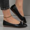 2024 Newly Summer Pointed Toe Comfortable Casual Flat Shoes Elegant Shallow Mouth Lightweight Breathable Bow Women's Shoes