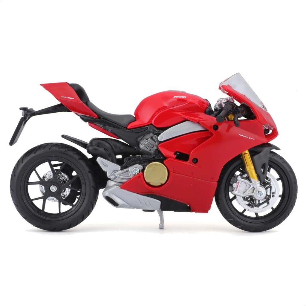 Bburago Scale Ducati Panigale V4 Red Motorcycle Diecast Model Car Finished Product 1/18 / 18-51080