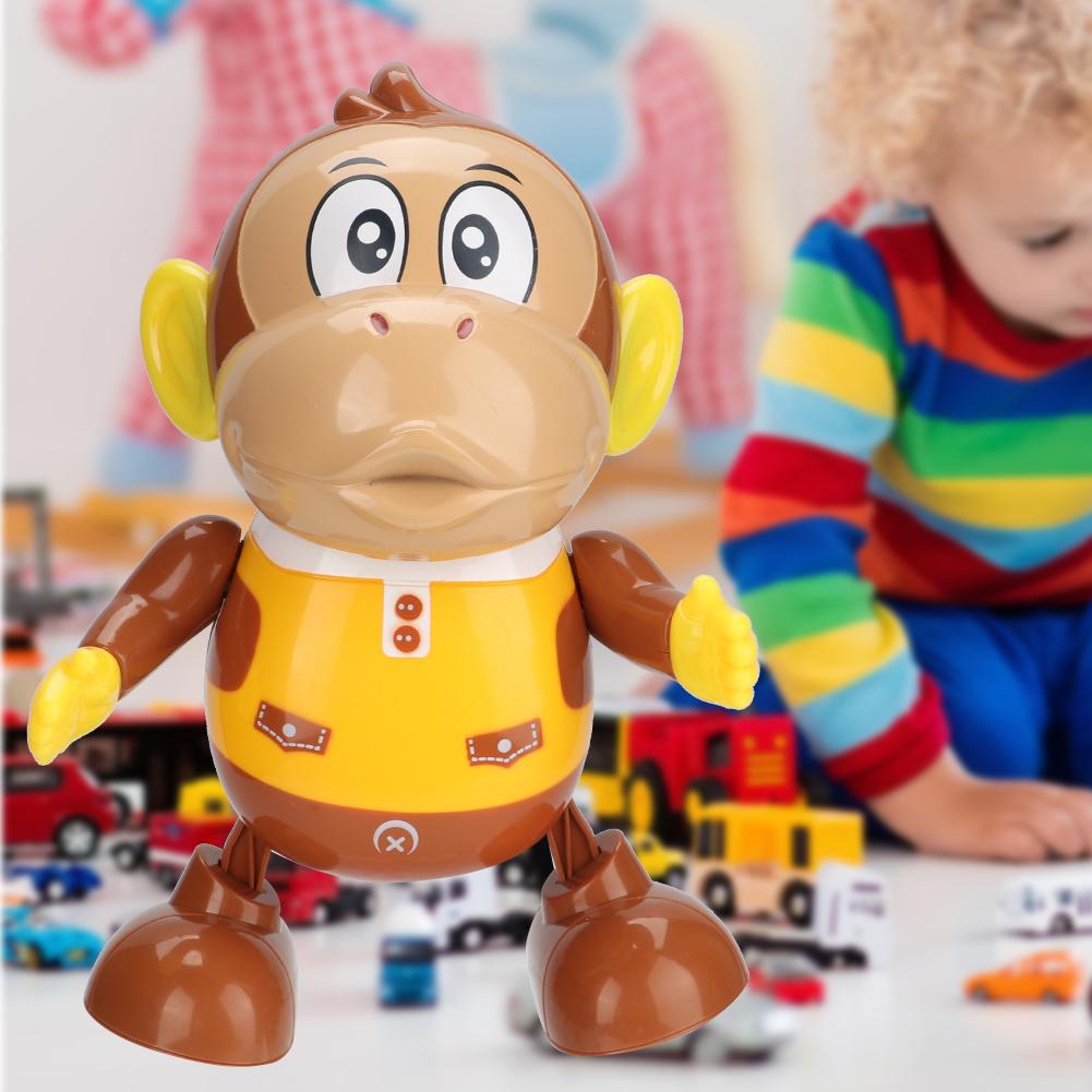 Electric Kid Toy Dancing Swinging Cartoon Monkey Light Music Robot Children Entertainment