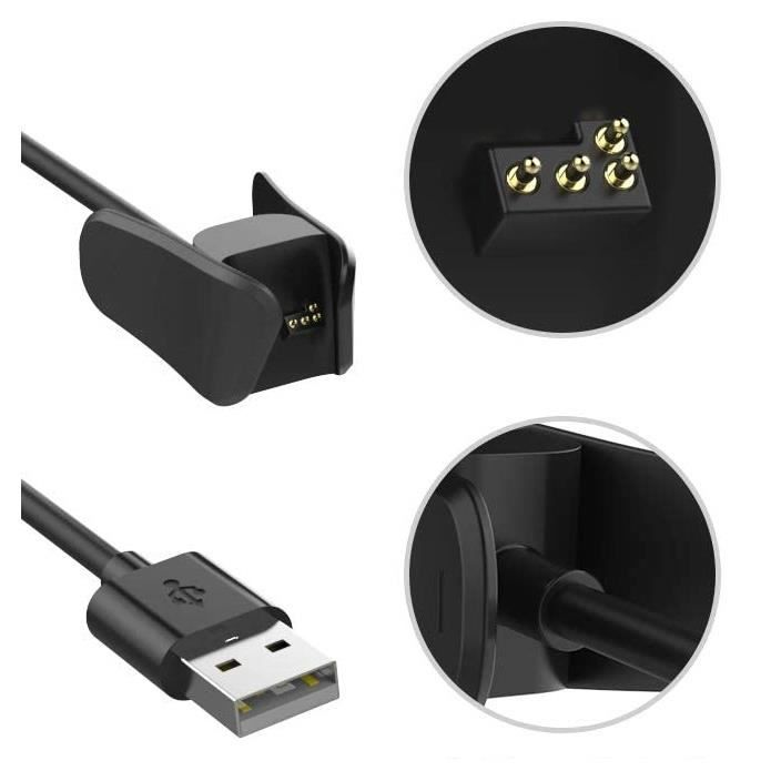 Chargeur pour Garmin Vivosmart 4 - EURO MEGA - Station de Chargement et Câble de Données