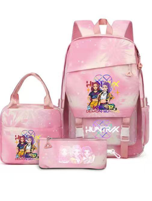 Kpop Witch Hunter Girl Group Primary School Students Print Children'S Backpack Schoolbag Three-Piece Schoolbag