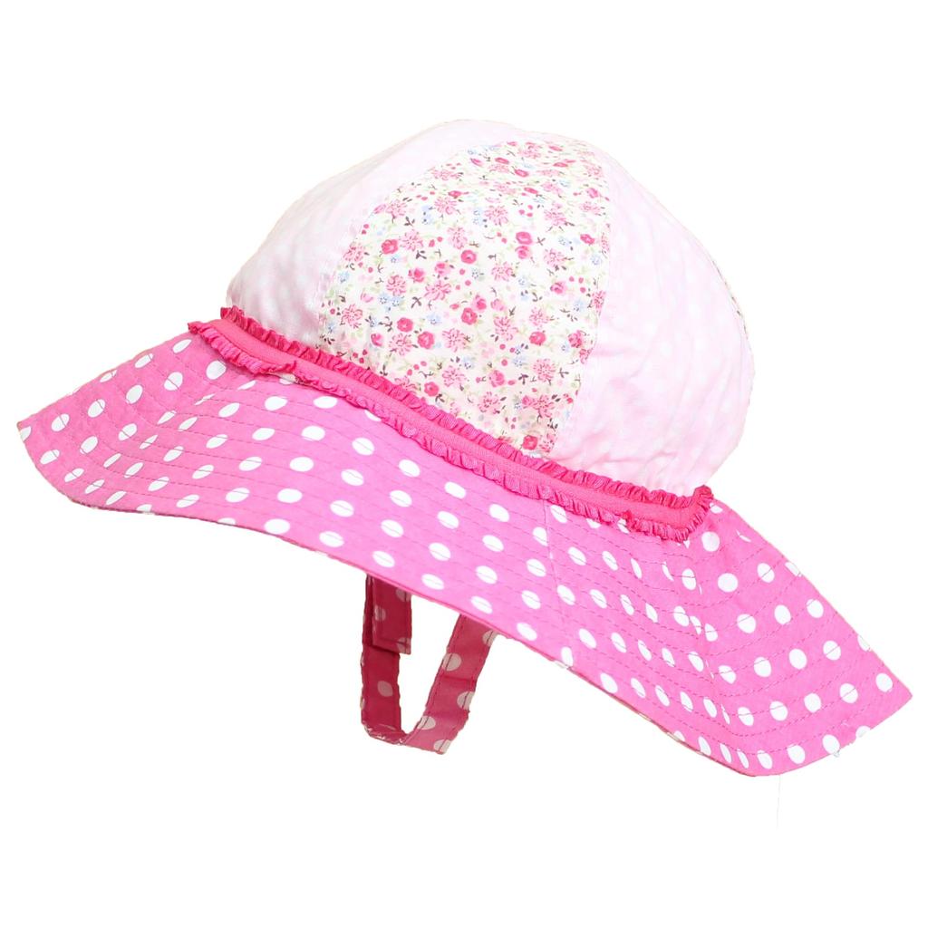 Sunglobe UV Protection Baby Hat Baby Hat Toddler Southwester Number Fuchsia (Children's/Infant) - - (JP, Size, 46.0 Cm, Pink)