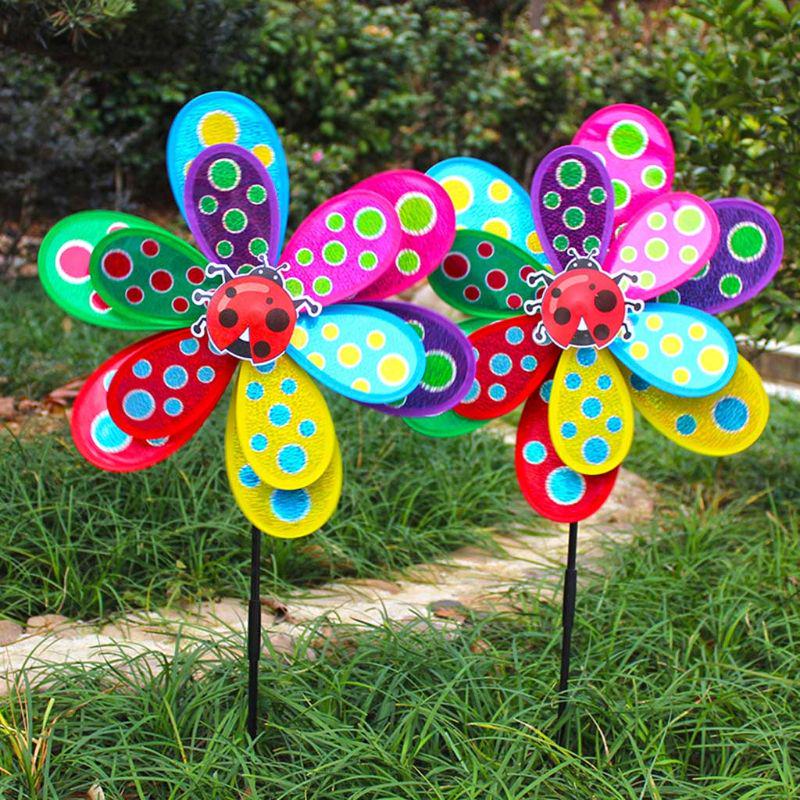 Блестки Красочные точки Ветряная мельница Ветряная вертушка Домашний сад Двор Украшения Детские игрушки