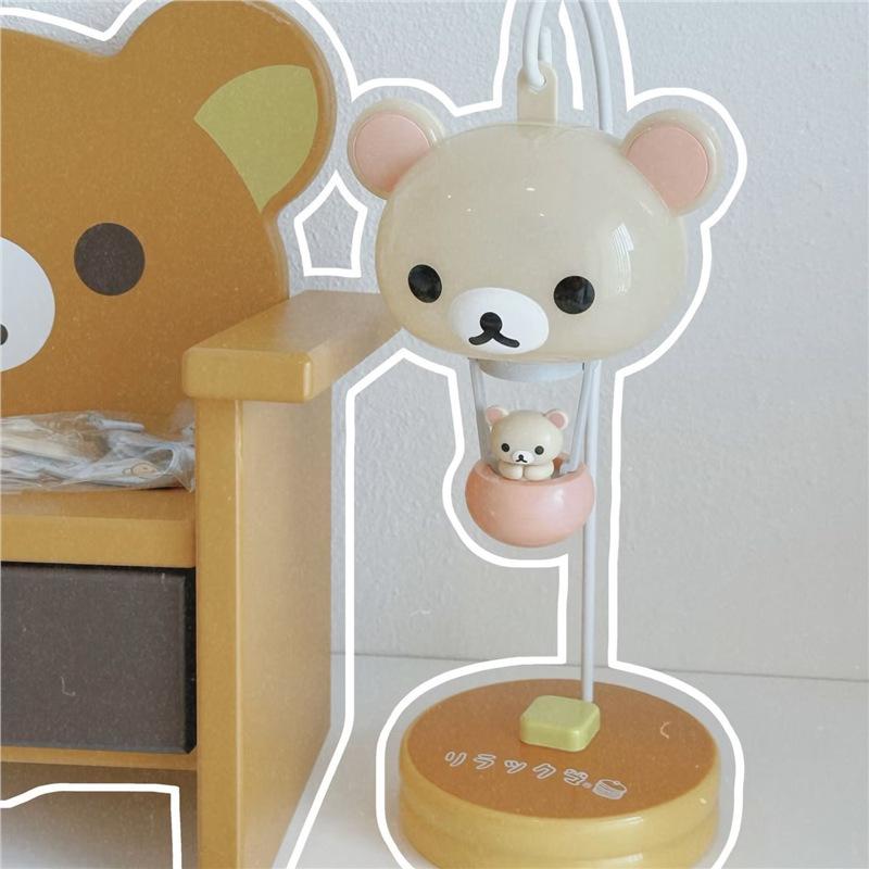 Rilakkuma Balloon Night Light for Dorm Desk Warm Eye Protection Cute Decorative Table Lamp Bedroom Room Ornament Home Decor Gift