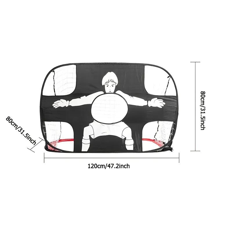 2-In-1 Folding Soccer Goal, Portable Soccer Goal Net, Dual-Purpose Design Outdoor Soccer Training, Multi-Function Training Net