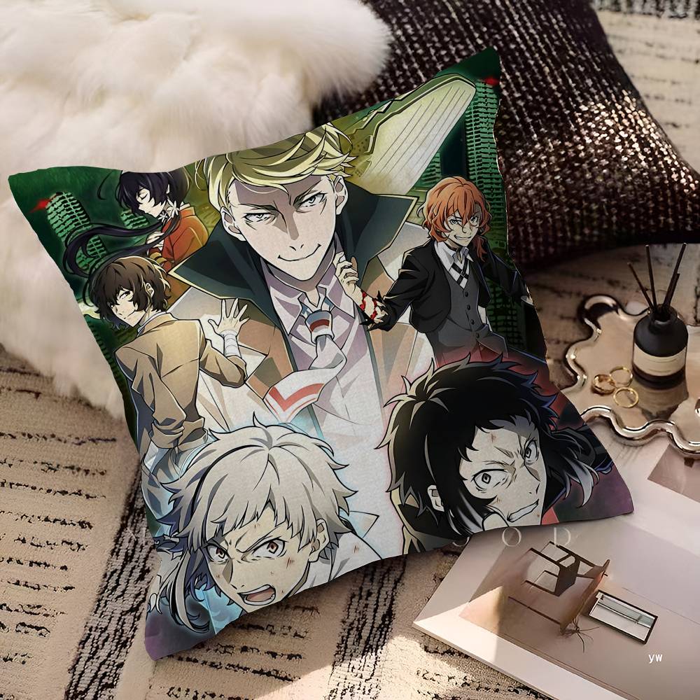 Мультяшная Фигурка Bungo Stray Dogs Наволочка Мультяшный Подарок Чехол для Подушки Спальня Дом Диван Стул Сиденье Декор Наволочка