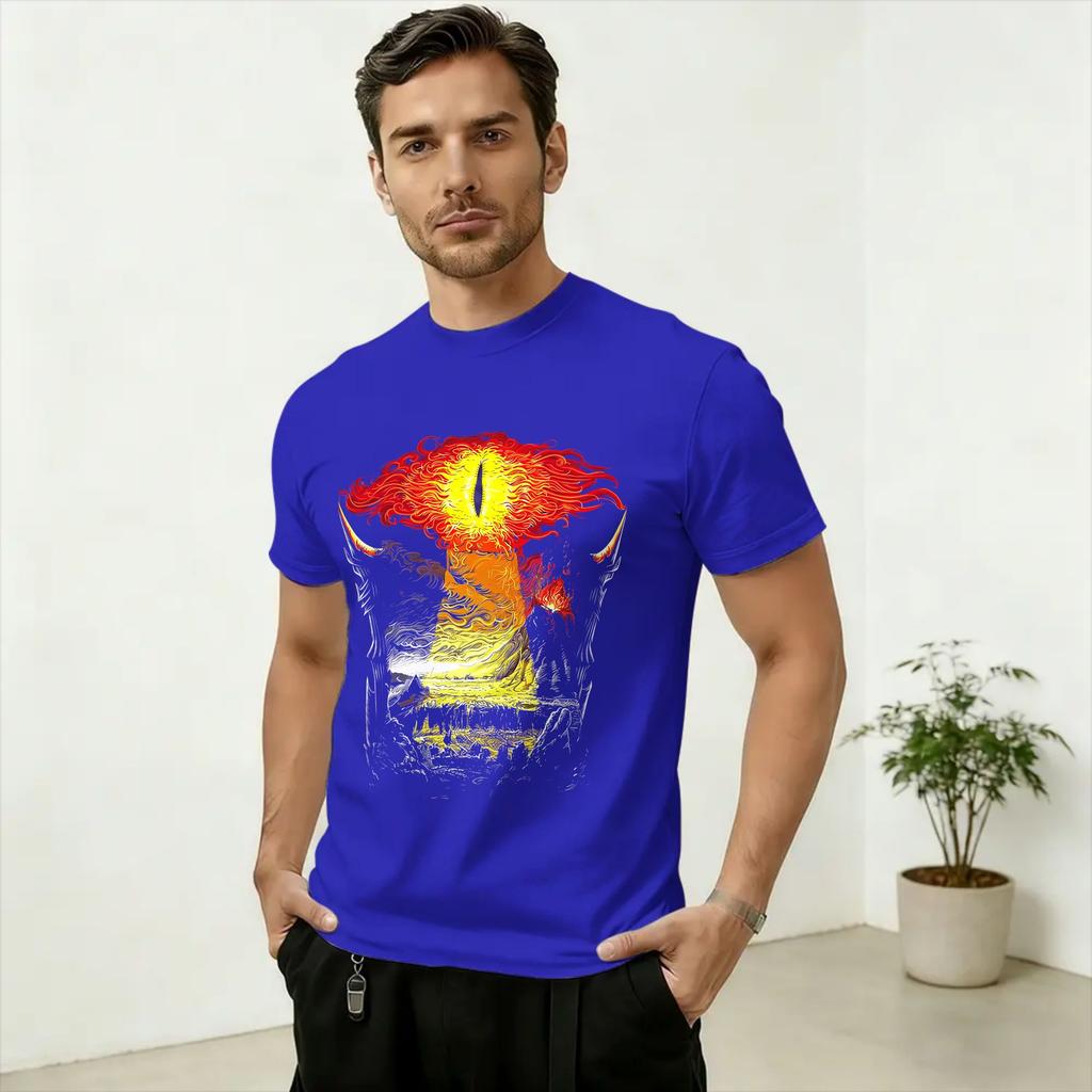 SAURON Art T Shirt for Unisex 100 Cotton Vintage TShirts Round Neck Tee Shirt Short Sleeve Clothes Gift