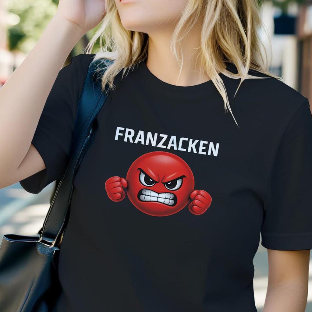Franzacken T-Shirt | Angry Smiley Meme Shirt | Bold Internet Humor Tee | Sarcastic Graphic Unisex Streetwear
