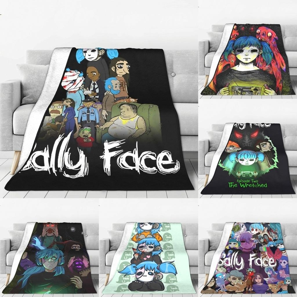 Плед Sally Face Game Anime SF из кораллового флиса, плюшевый, в стиле ужасов, легкий, для путешествий на открытом воздухе, тонкий, стеганый.