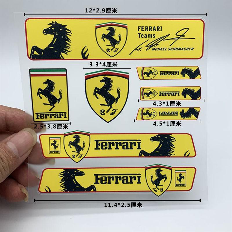 Ferrari Reflective Car Stickers Electric Bicycle Motorcycle Decoration Personalized Stickers for Ferrari SJ Teams Competizione4T4 A1