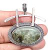 Pendant Prehnite Marlene Gemstone Handmade Gift For Her Silver Jewelry 2"