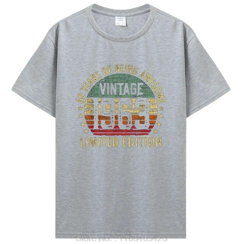 Старые подарки, винтажная футболка 1963 года, ограниченная серия на день рождения, футболка с графическим рисунком, одинаковые комплекты для всей семьи, женская хлопковая одежда унисекс