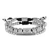 European Style Copper Woven Bracelet For Men Women Zircon Decor For Casual Wear