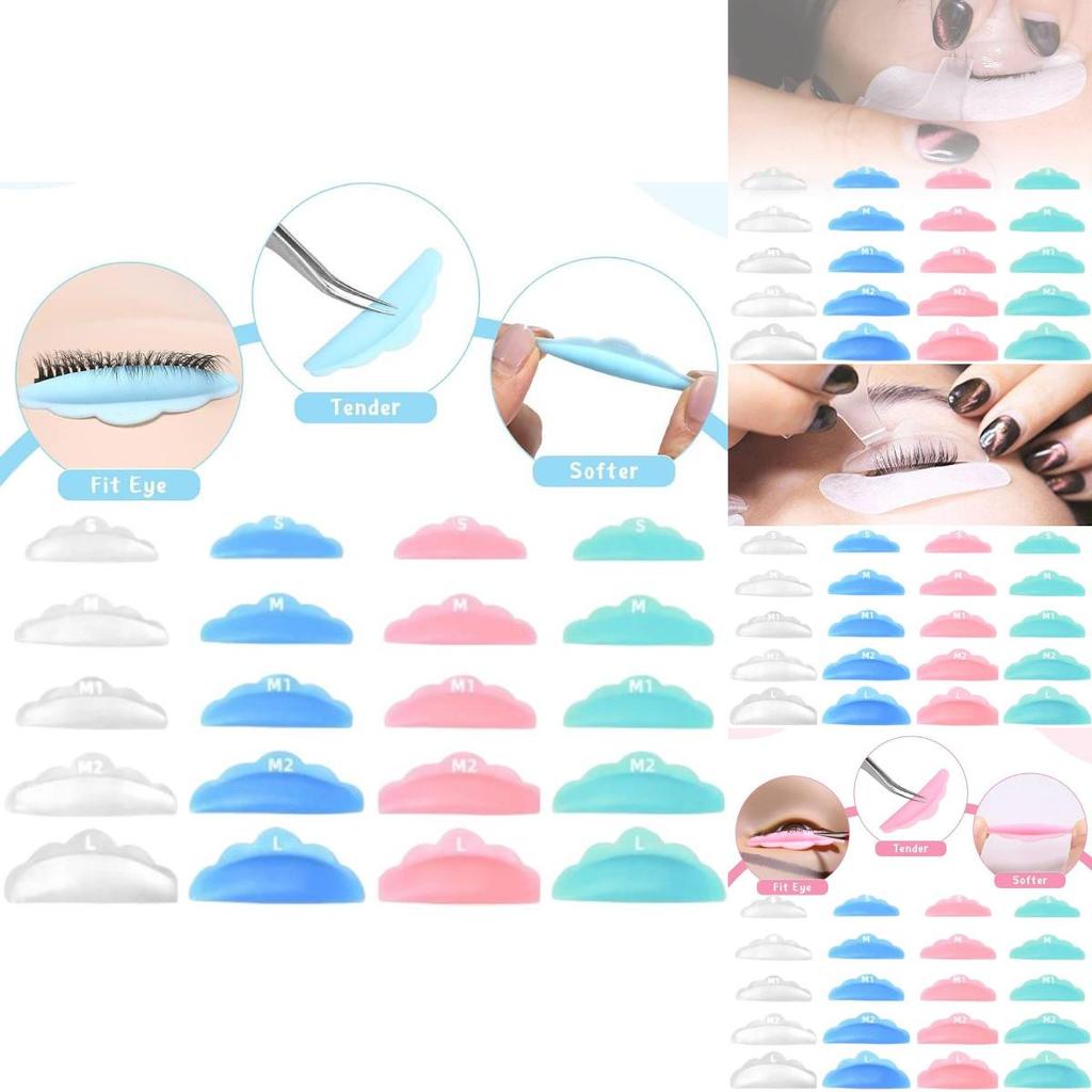 Premium Silicone Eyelash Curling Accessories Five Pair Pack With Colorful Pads For Enhanced Lash Styling