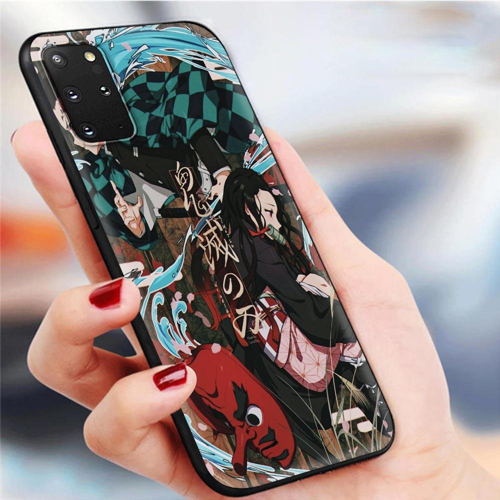 Чехлы для телефонов Demon Slayer Kimetsu No Yaiba для Samsung Galaxy S10 S20 FE S20 Ultra 5G S8 S9 Plus S10 Lite S20 + S7 Мягкий корпус из ТПУ