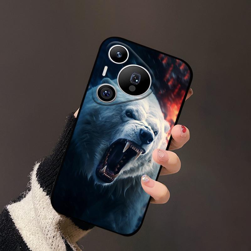 Чехол для Huawei Pura 70 Черный Матовый Милый Мягкий Силиконовый ТПУ Чехлы для Pura70 Pro Pura 70 Pro+ Плюс Ультра Чехол Защитный Fundas