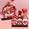 Love Car And Roses, Valentine's Day Decoration 6-piece Set, Valentine's Day Table Decoration Wooden Crafts