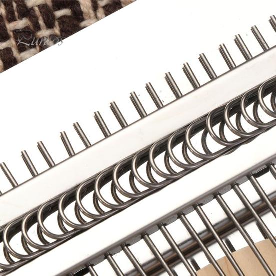 Mini Loom Machine with 10/12/14/21/28/42 Needles Portable Small Manual Darning Loom Wooden DIY Jeans Socks Clothes Mending Weaving Loom Toy