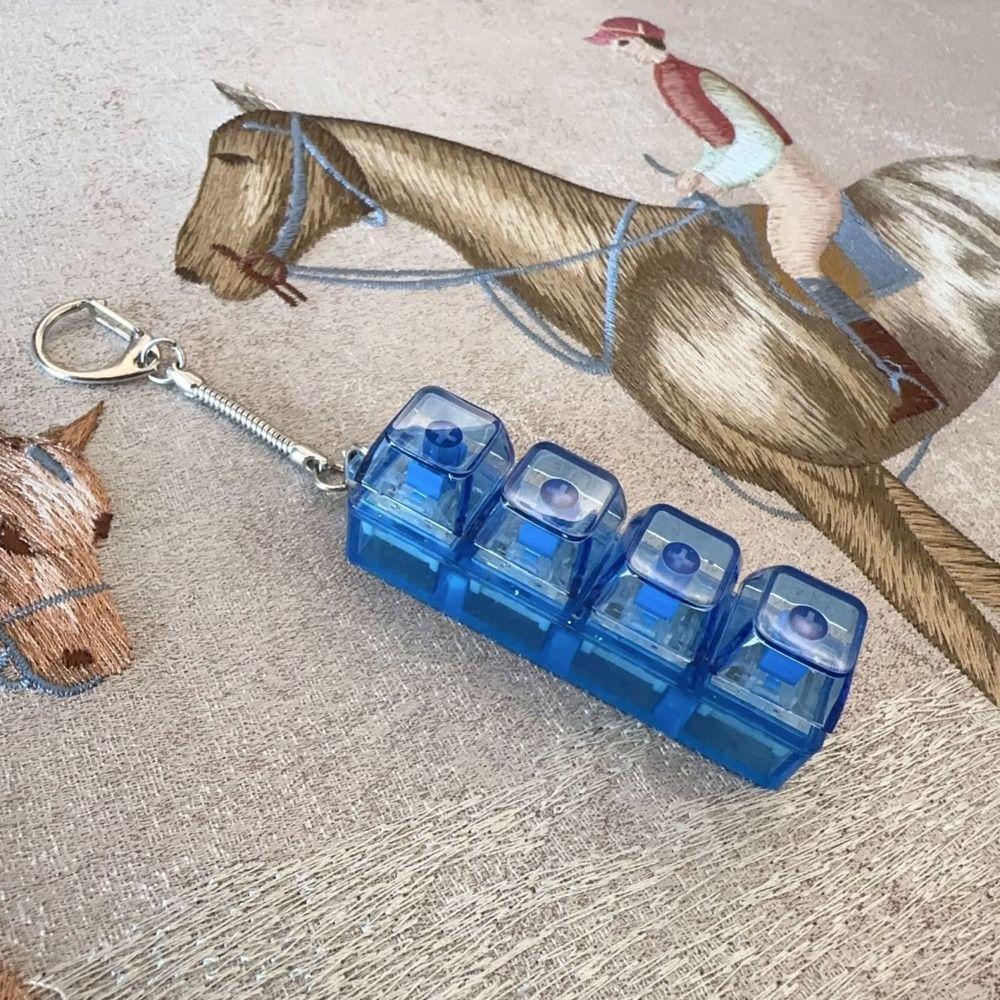 Transparent Shaft Crystal Keycap Pendant Funny Mechanical Keyboard Keychain  Holiday Gift