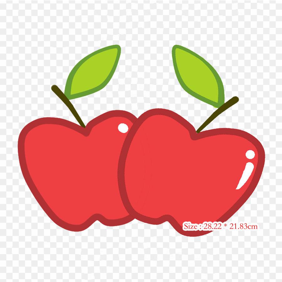 Heart Applejack Iron On Heat Transfer Printing Vinyl Patches Sticker for Clothes DIY Appliques Washable Patches